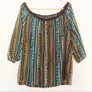 Vtg.90’s RUSSEL KEMP🟢⚫️ Peasant Blouse, size 2X